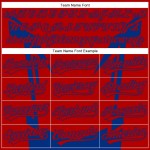 Custom Red Royal 3D Pattern Design Side Sharp Edges Authentic Baseball Jersey Custom Red Royal 3D Pattern Design Side Sharp Edges Authentic Baseball Jersey