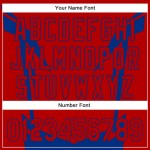 Custom Red Royal 3D Pattern Design Side Sharp Edges Authentic Baseball Jersey Custom Red Royal 3D Pattern Design Side Sharp Edges Authentic Baseball Jersey