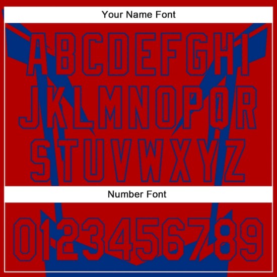 Custom Red Royal 3D Pattern Design Side Sharp Edges Authentic Baseball Jersey Custom Red Royal 3D Pattern Design Side Sharp Edges Authentic Baseball Jersey