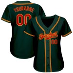Custom Green Red-Gold Authentic Baseball Jersey Custom Green Red-Gold Authentic Baseball Jersey