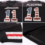 Custom Black Vintage USA Flag-Cream Mesh Authentic Football Jersey Custom Black Vintage USA Flag-Cream Mesh Authentic Football Jersey
