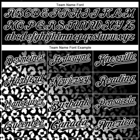 Custom Black White 3D Pattern Design Leopard Print Fade Fashion Authentic Baseball Jersey Custom Black White 3D Pattern Design Leopard Print Fade Fashion Authentic Baseball Jersey