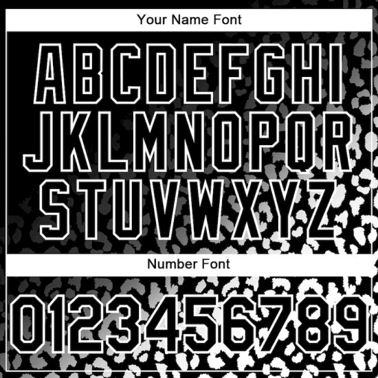 Custom Black White 3D Pattern Design Leopard Print Fade Fashion Authentic Baseball Jersey Custom Black White 3D Pattern Design Leopard Print Fade Fashion Authentic Baseball Jersey