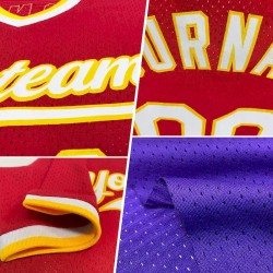 Custom Purple Orange-White Authentic Throwback Baseball Jersey Custom Purple Orange-White Authentic Throwback Baseball Jersey