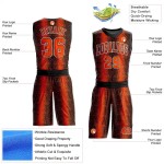 Custom Black Orange-White Animal Fur Print Round Neck Sublimation Basketball Suit Jersey Custom Black Orange-White Animal Fur Print Round Neck Sublimation Basketball Suit Jersey