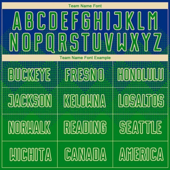 Custom Royal Keely Green-Cream Sublimation Soccer Uniform Jersey Custom Royal Keely Green-Cream Sublimation Soccer Uniform Jersey