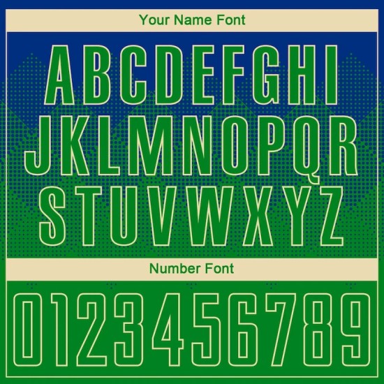 Custom Royal Keely Green-Cream Sublimation Soccer Uniform Jersey Custom Royal Keely Green-Cream Sublimation Soccer Uniform Jersey