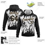 Custom Stitched White Black-Old Gold 3D Pattern Design Sports Pullover Sweatshirt Hoodie Custom Stitched White Black-Old Gold 3D Pattern Design Sports Pullover Sweatshirt Hoodie