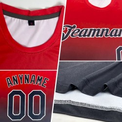 Custom White Navy Fade Fashion Performance T-Shirt Custom White Navy Fade Fashion Performance T-Shirt