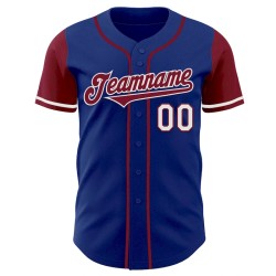 Custom Royal Crimson-White Authentic Two Tone Baseball Jersey Custom Royal Crimson-White Authentic Two Tone Baseball Jersey