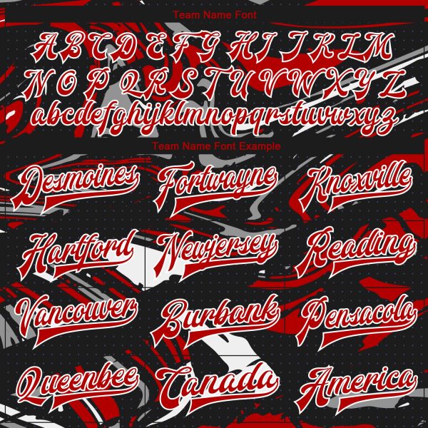 Custom Figure Red-Black 3D Pattern Design Bomber Full-Snap Varsity Letterman Jacket - Image 4